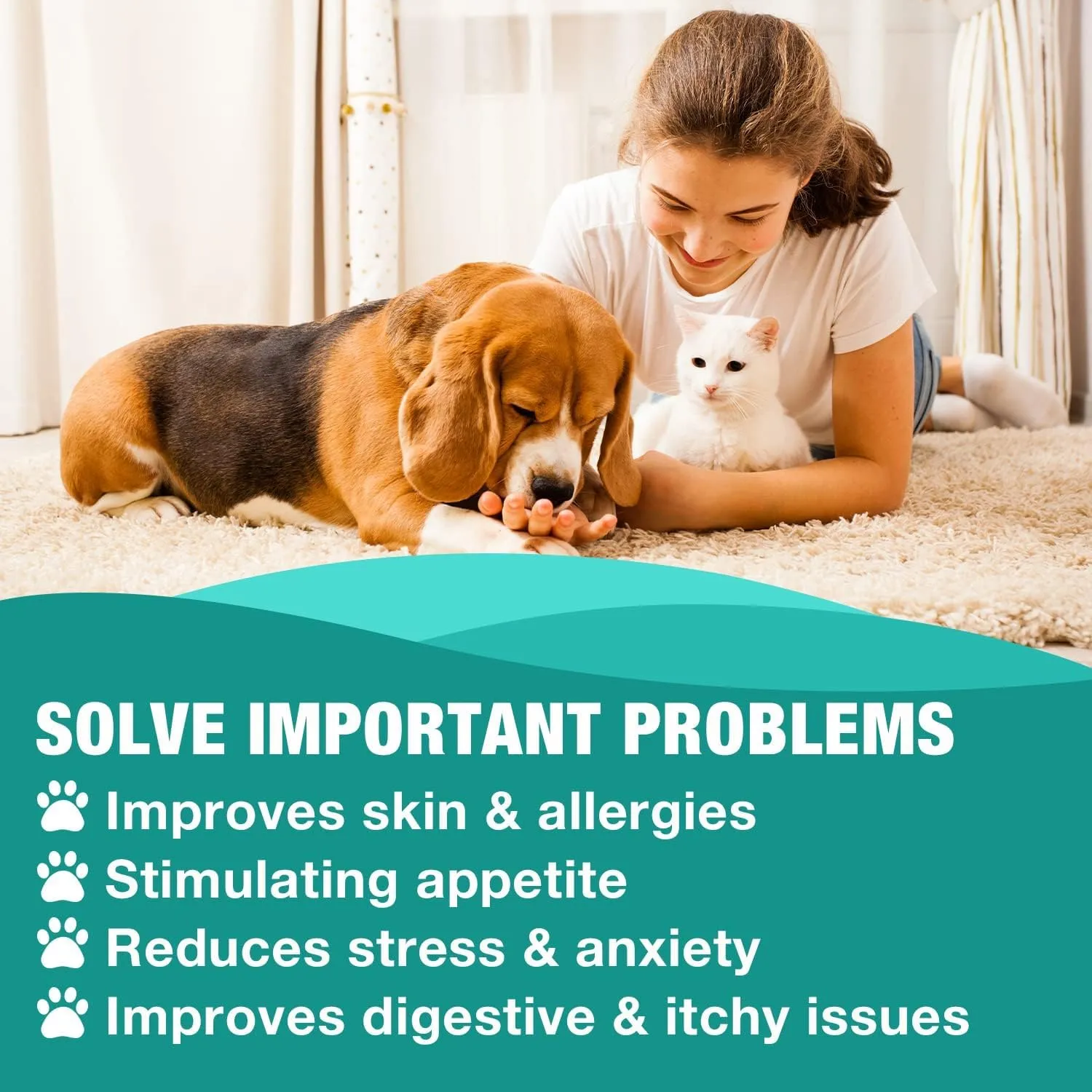 2 Pack Hemp Oil for Dogs Cats - Pure Hemp Drops for Pets Arthritis Pain Anxiety Relief Stress - Dog Herbal Supplements -Hip Joint Support Calming - Skin Health - Omega 3 6 9 Fatty Acids - Made in USA