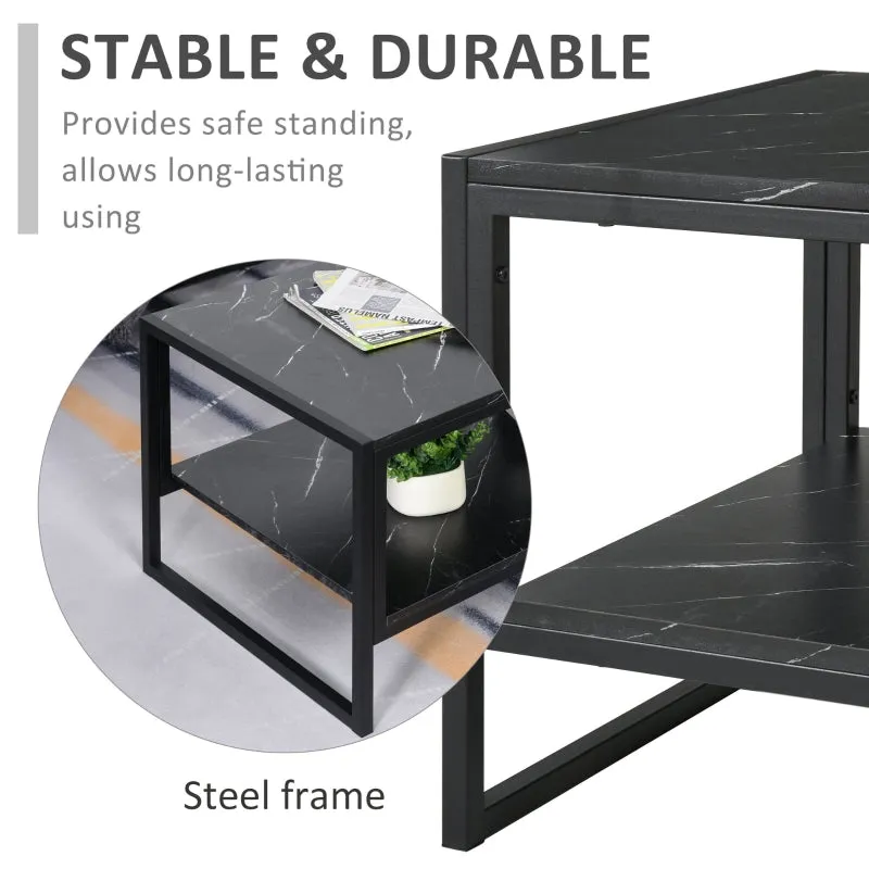 2-Tier Coffee Table - Black