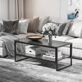 2-Tier Coffee Table - Black