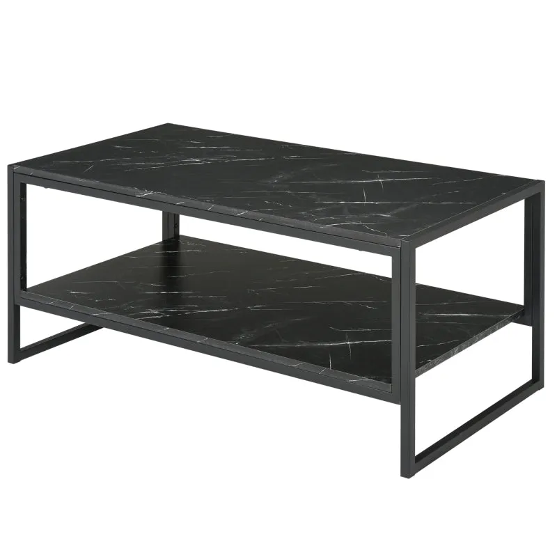 2-Tier Coffee Table - Black
