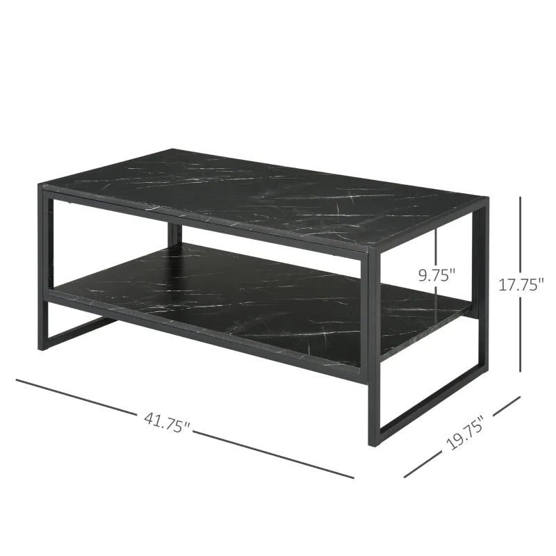 2-Tier Coffee Table - Black