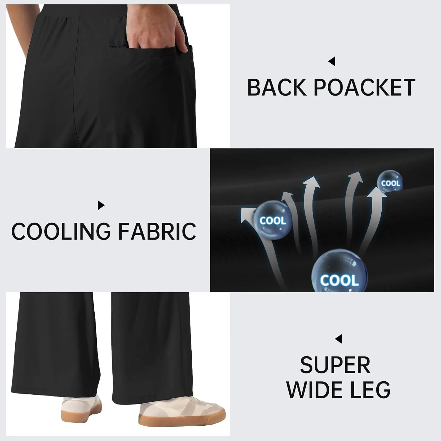 26"/28" Inseam Petite Womens Wide Leg Sweatpants Lightweight High Rise Upf50 Loose Thin Cool Summer Pants with Pockets 2025