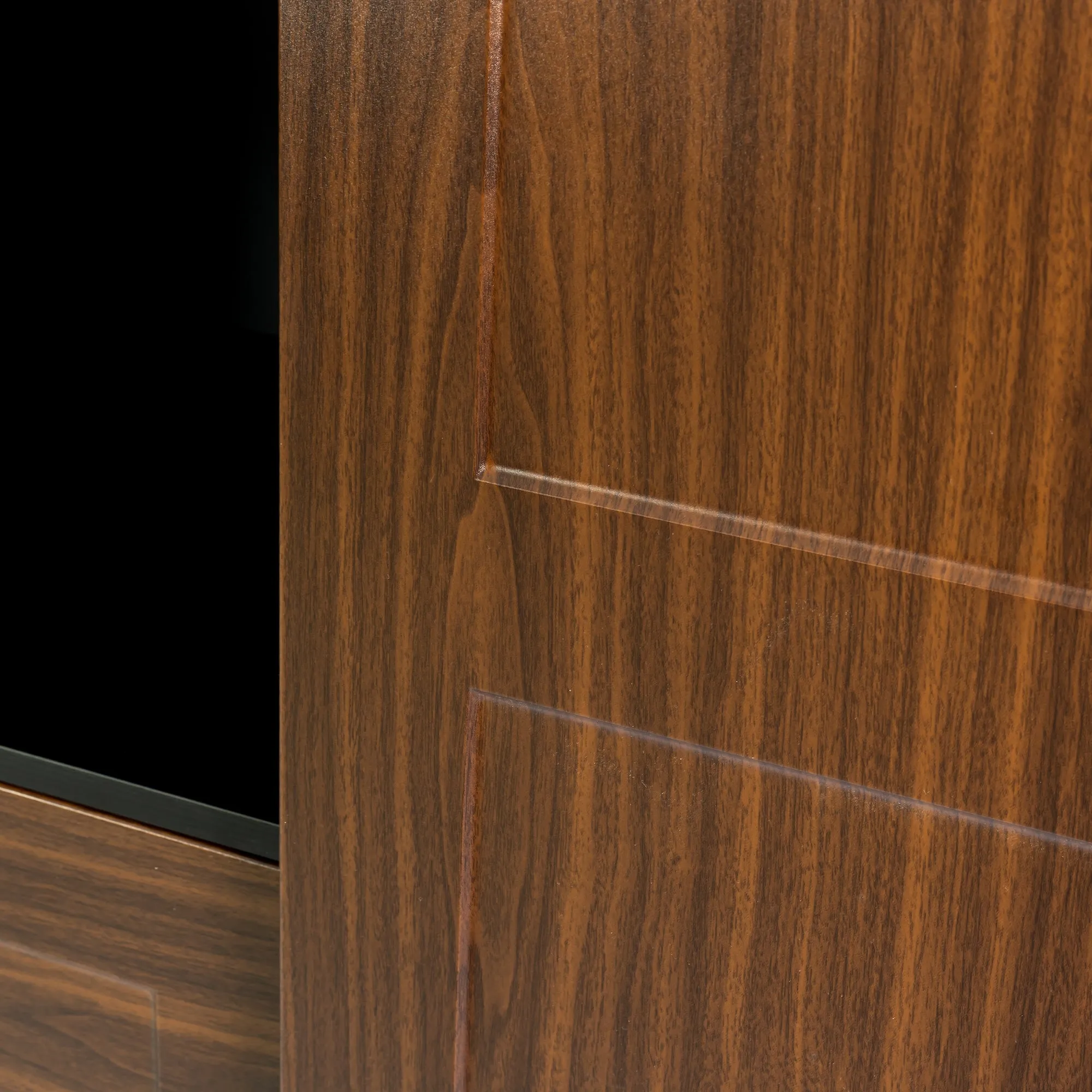 71-inch High wardrobe and cabinet , Clothes Locker，classic sliding barn door armoire, lockers, for bedrooms, cloakrooms, living rooms, color: black  brown