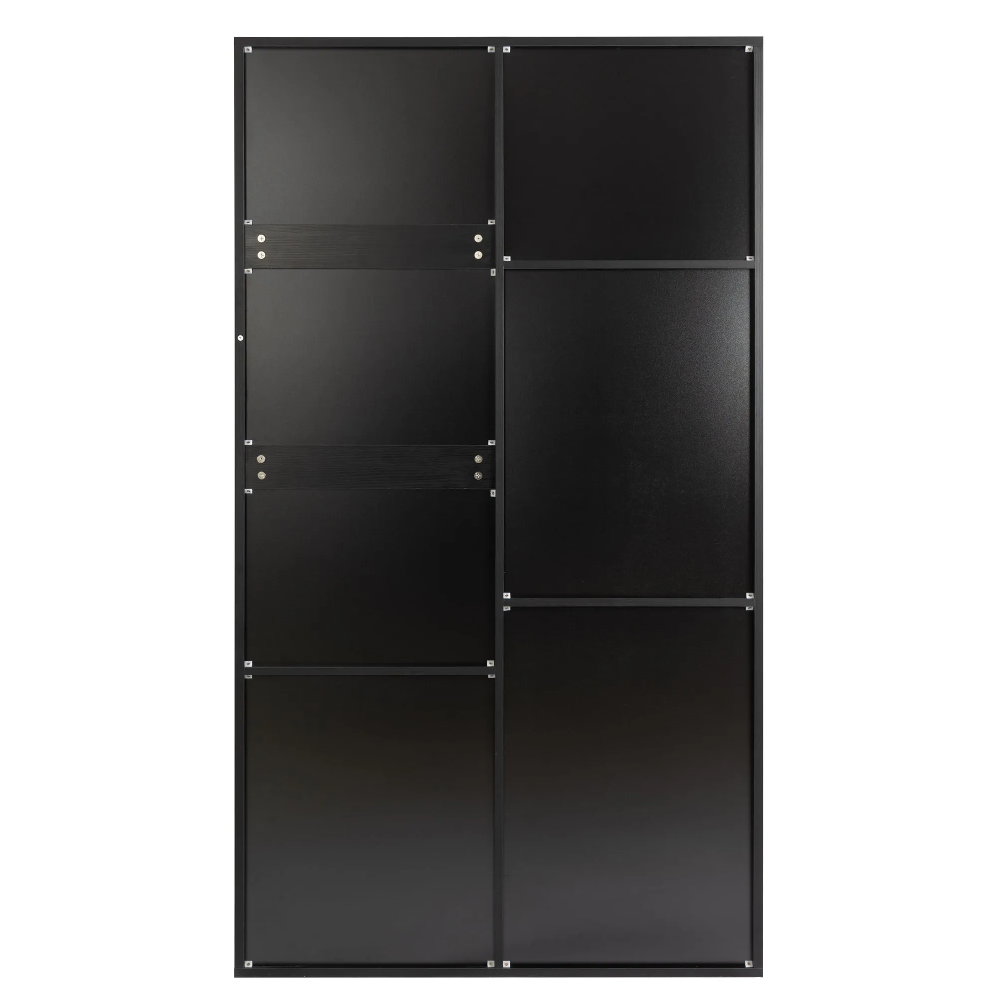 71-inch High wardrobe and cabinet , Clothes Locker，classic sliding barn door armoire, lockers, for bedrooms, cloakrooms, living rooms, color: black  brown