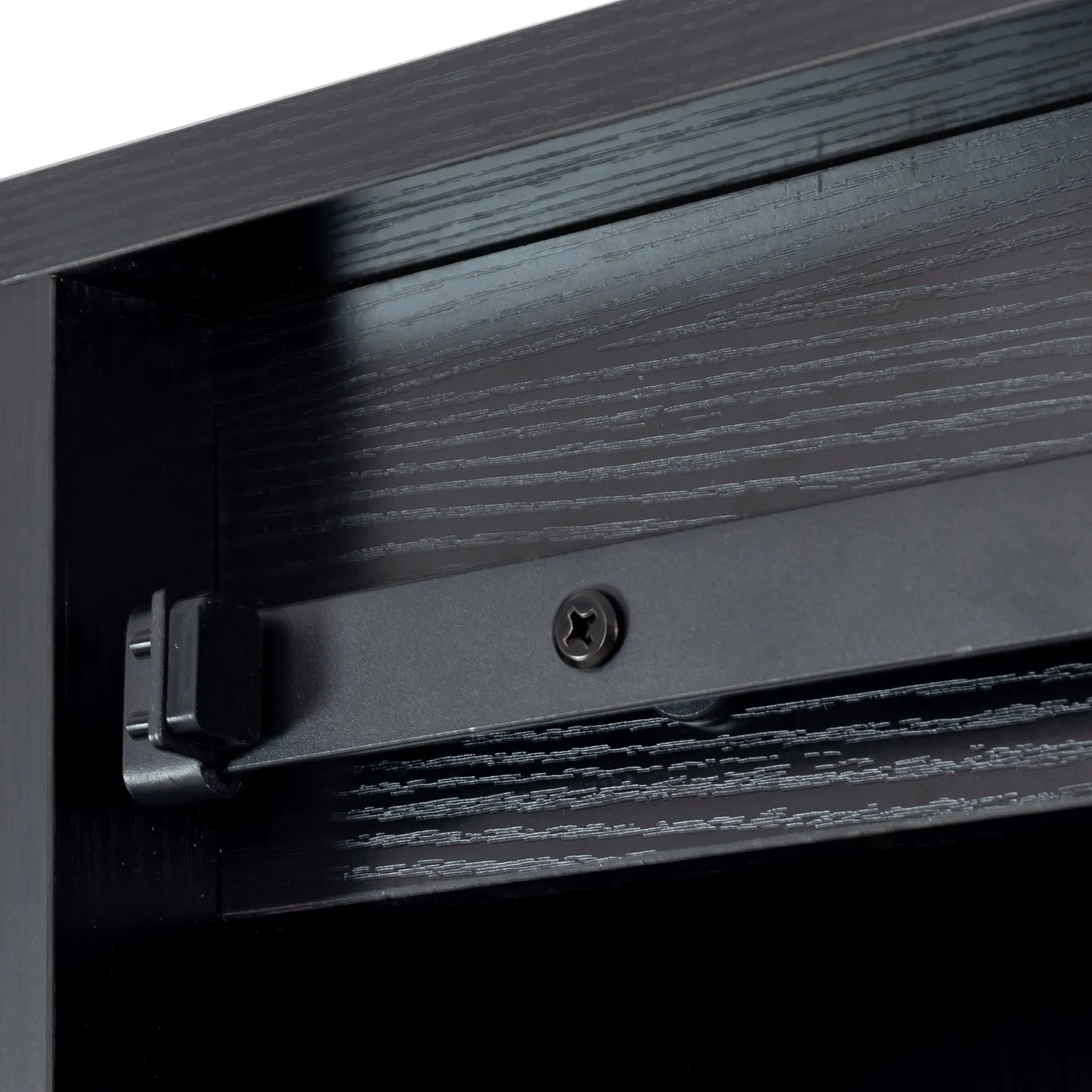 71-inch High wardrobe and cabinet , Clothes Locker，classic sliding barn door armoire, lockers, for bedrooms, cloakrooms, living rooms, color: black  brown