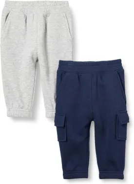 Amazon Essentials Baby Boys' Cargo Joggers, Pack of 2