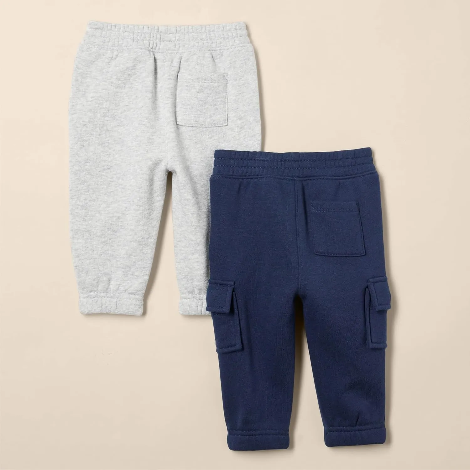 Amazon Essentials Baby Boys' Cargo Joggers, Pack of 2