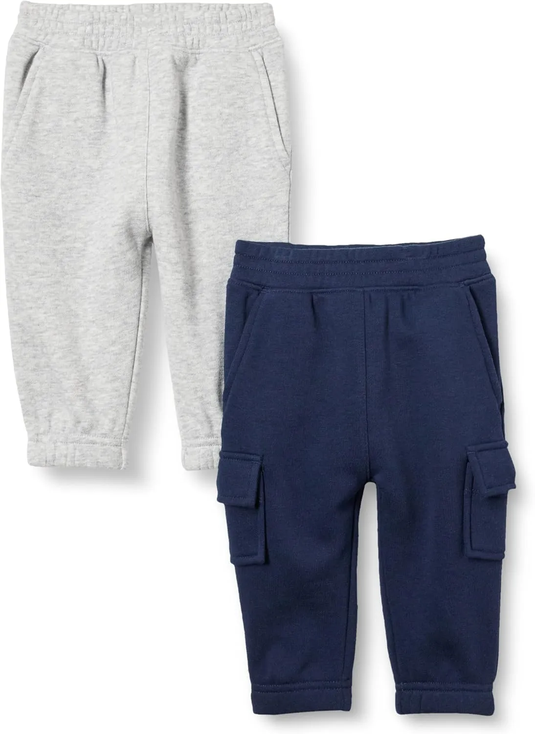 Amazon Essentials Baby Boys' Cargo Joggers, Pack of 2