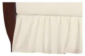 American Baby Company 100% Natural Cotton Percale Ruffled Crib Skirt, Cream, 52"L x 28"W   13.5"