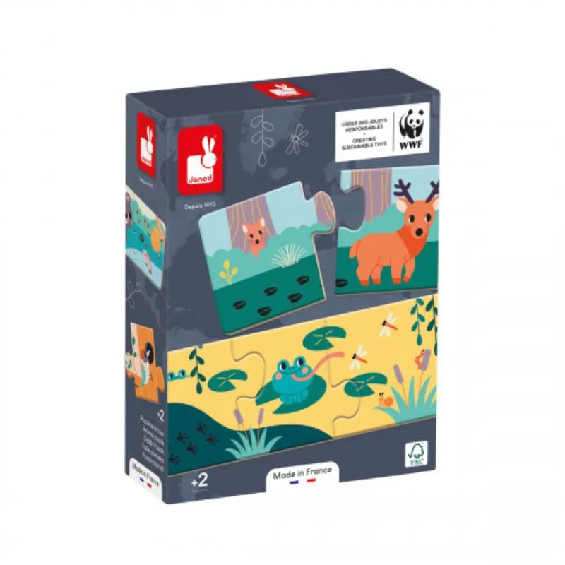 Animal Footprints Puzzle - Set of 10
