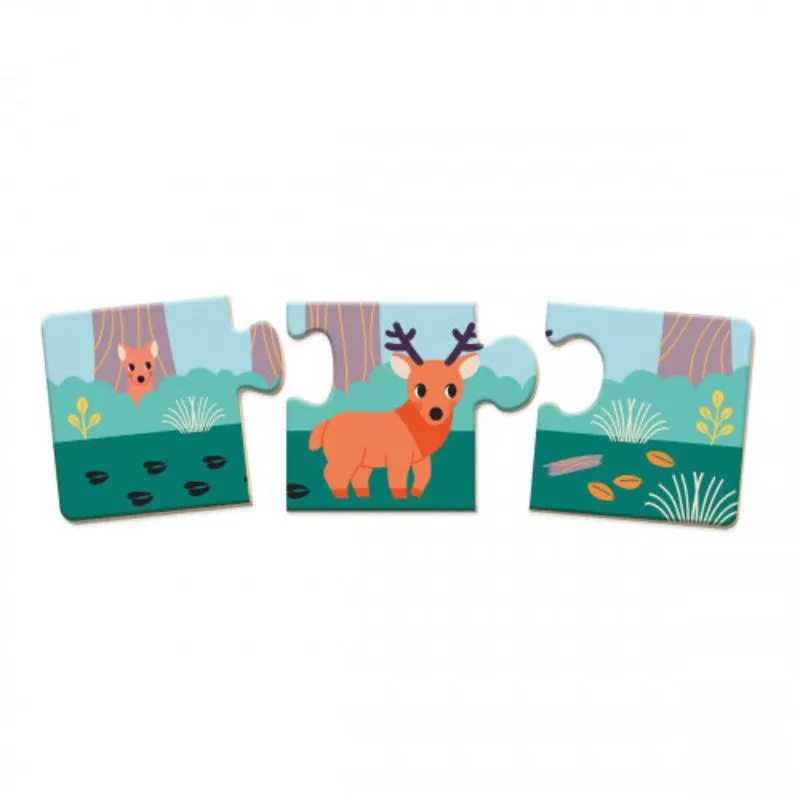 Animal Footprints Puzzle - Set of 10