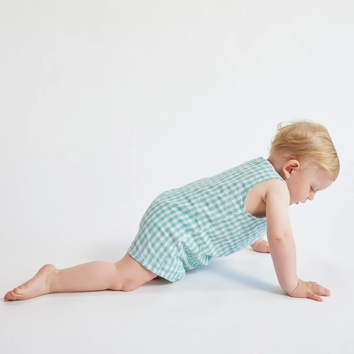 Ant Vichy Woven Baby Playsuit by Bobo Choses