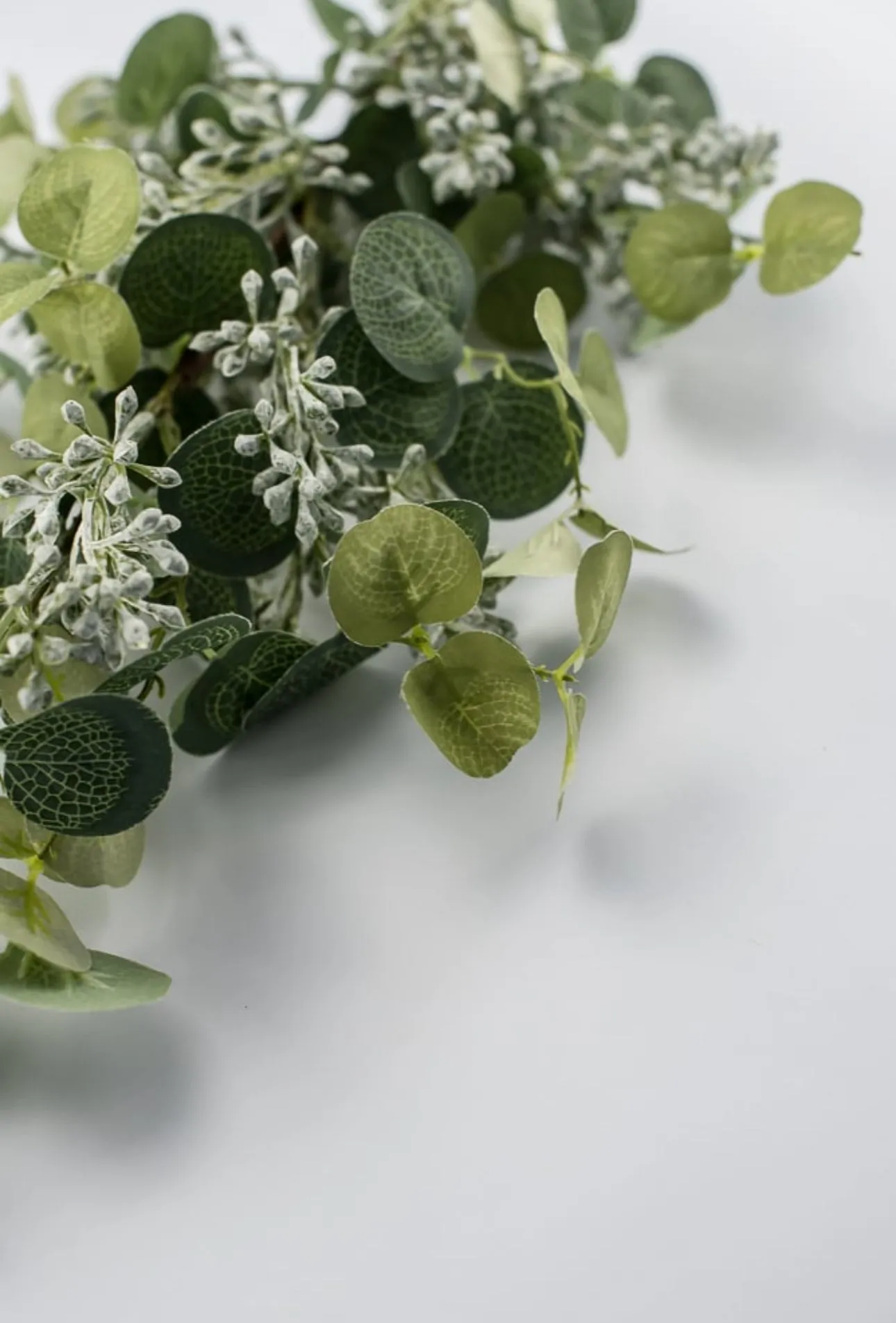 Artificial berry and eucalyptus spray