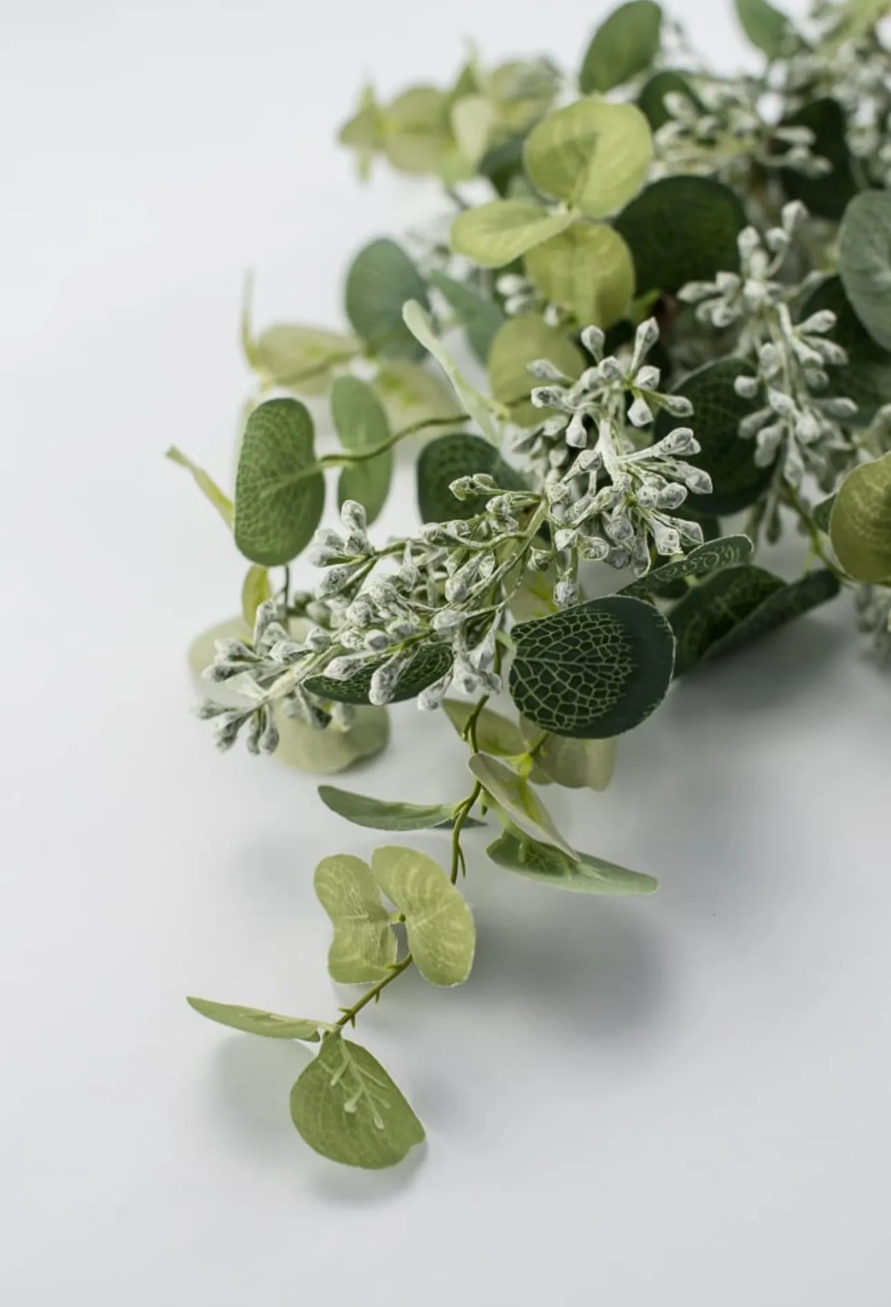 Artificial berry and eucalyptus spray