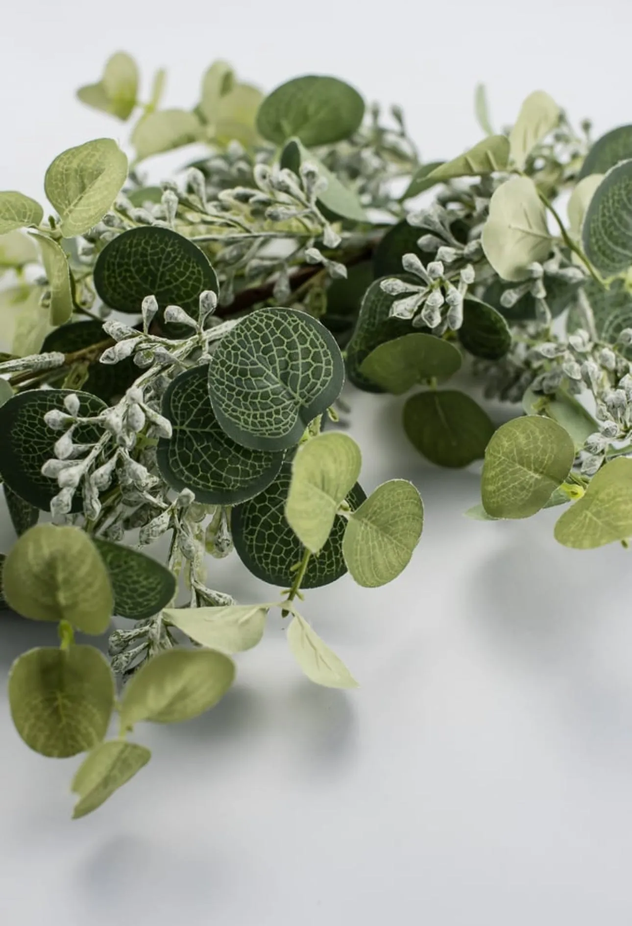 Artificial berry and eucalyptus spray