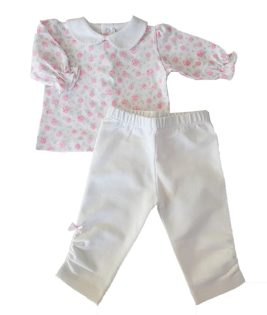 Baby Girl's Pink Velour "Arianne" 3 PC Dress Set