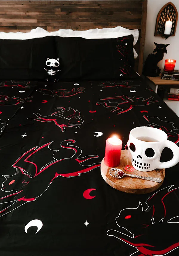 Batty Cats | QUEEN QUILT SET [COTTON]