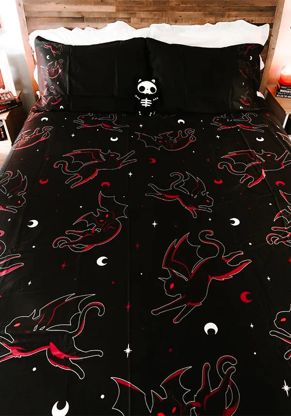 Batty Cats | QUEEN QUILT SET [COTTON]