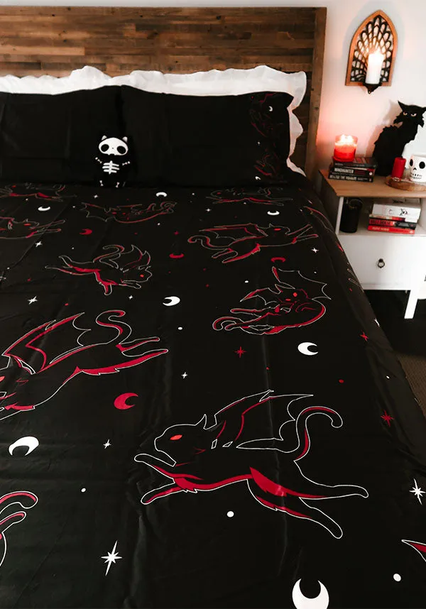 Batty Cats | QUEEN QUILT SET [COTTON]
