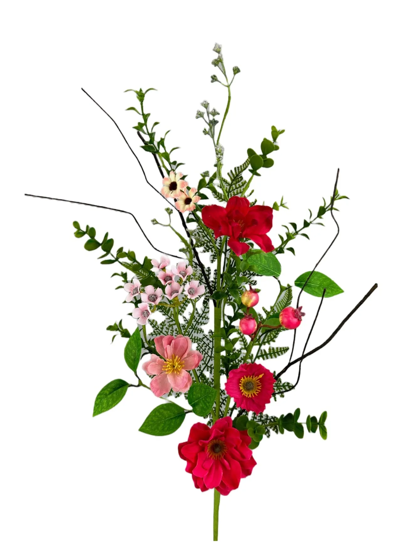 Beauty pink mixed poppy spray