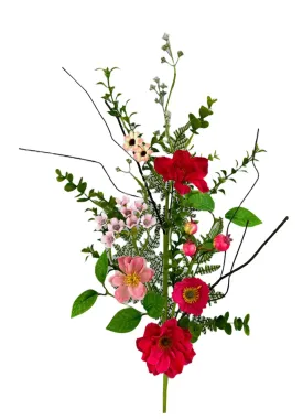 Beauty pink mixed poppy spray