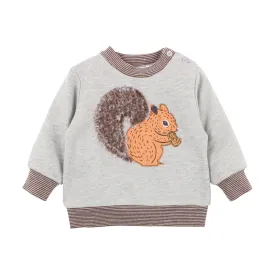 Bebe Zack Squirrel Top in Pepper Marle (Size 3M-24M)