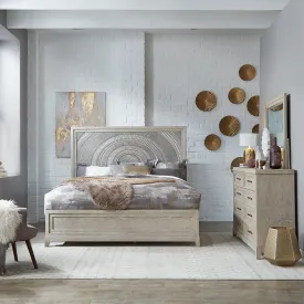 Belmar 902-BR-KPBDM King Panel Bed, Dresser & Mirror