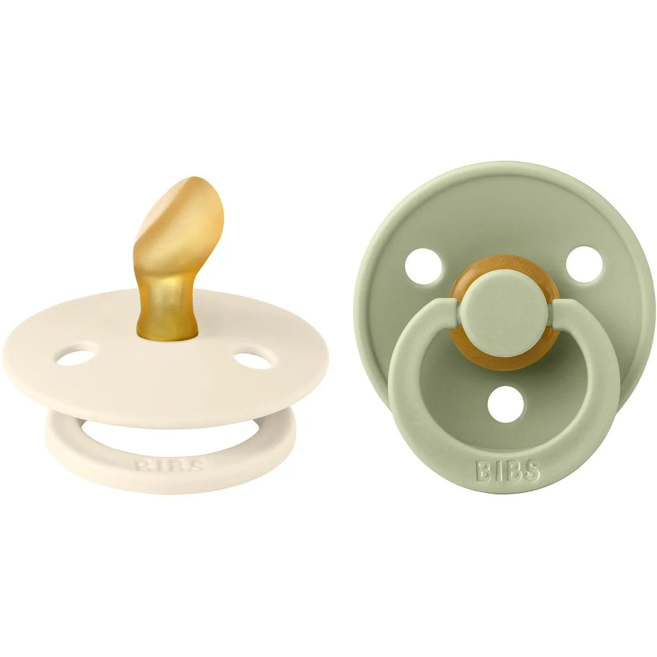 Bibs Colour Latex Anatomical Pacifier 2-pack Ivory/Sage