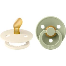 Bibs Colour Latex Anatomical Pacifier 2-pack Ivory/Sage