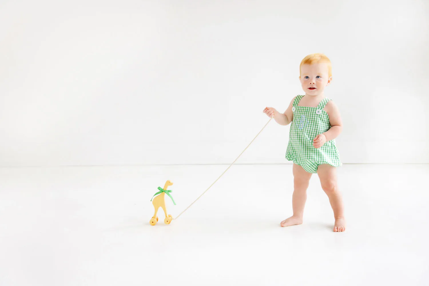 Bingham Bubble - Grafton Green Gingham with Worth Avenue White
