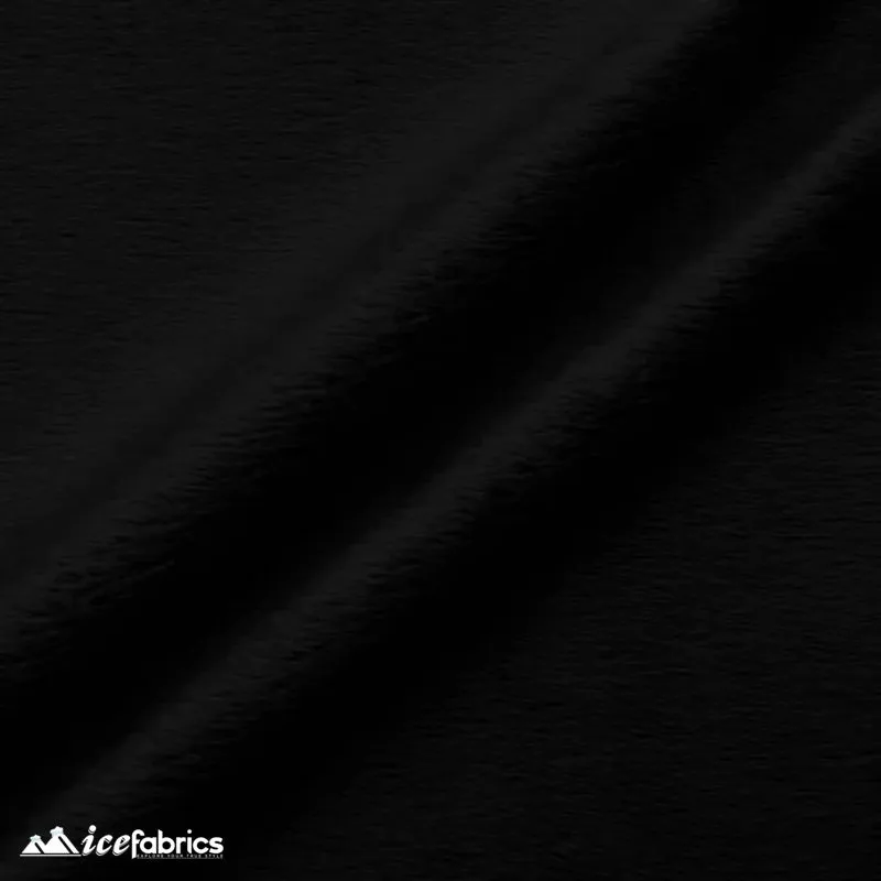 Black New Colors 3mm Thick Faux Fur Soft Minky Fabric