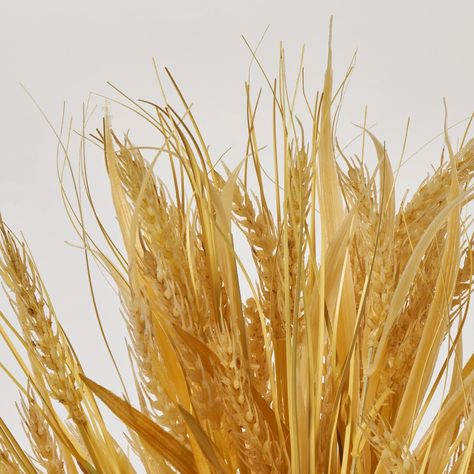 Blonde Triticum Artificial Wheat Grass Plant Bush Spray - 21"