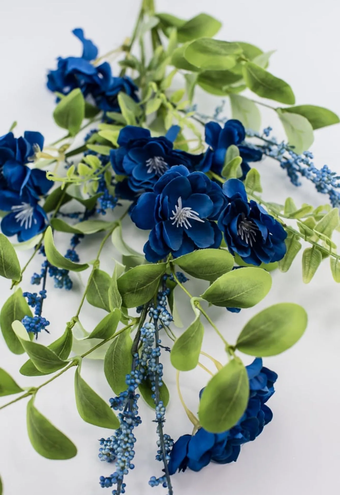 Blue flower blossom spray