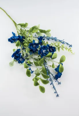 Blue flower blossom spray