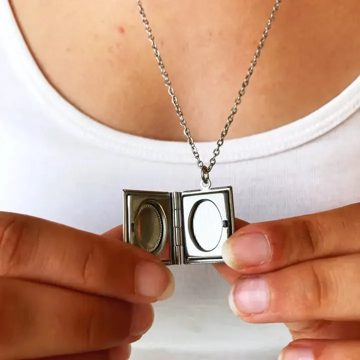 Blue Little Women Book Locket Necklace by Marshall and Rose