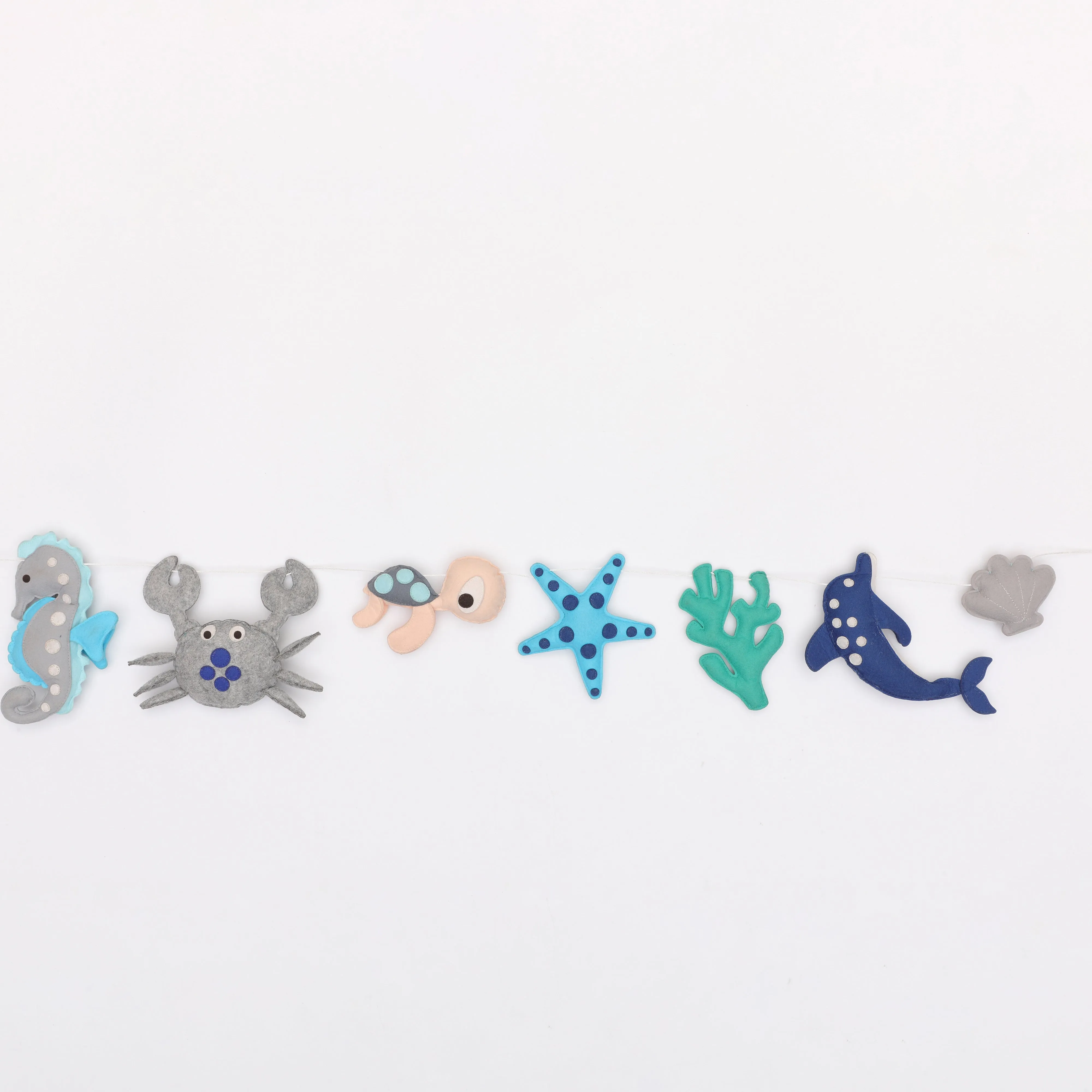 Blue Under Water Animal Felt Garland