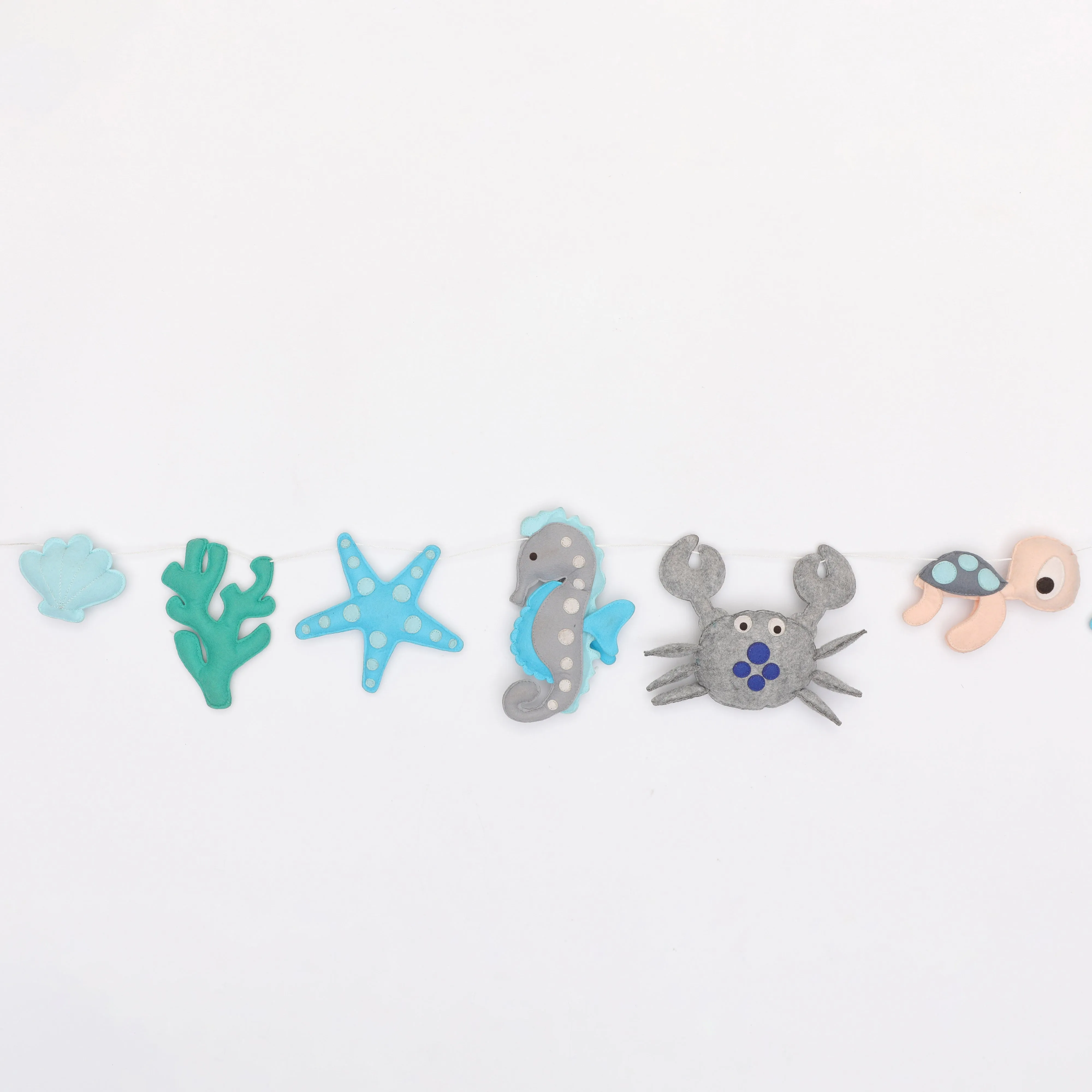Blue Under Water Animal Felt Garland