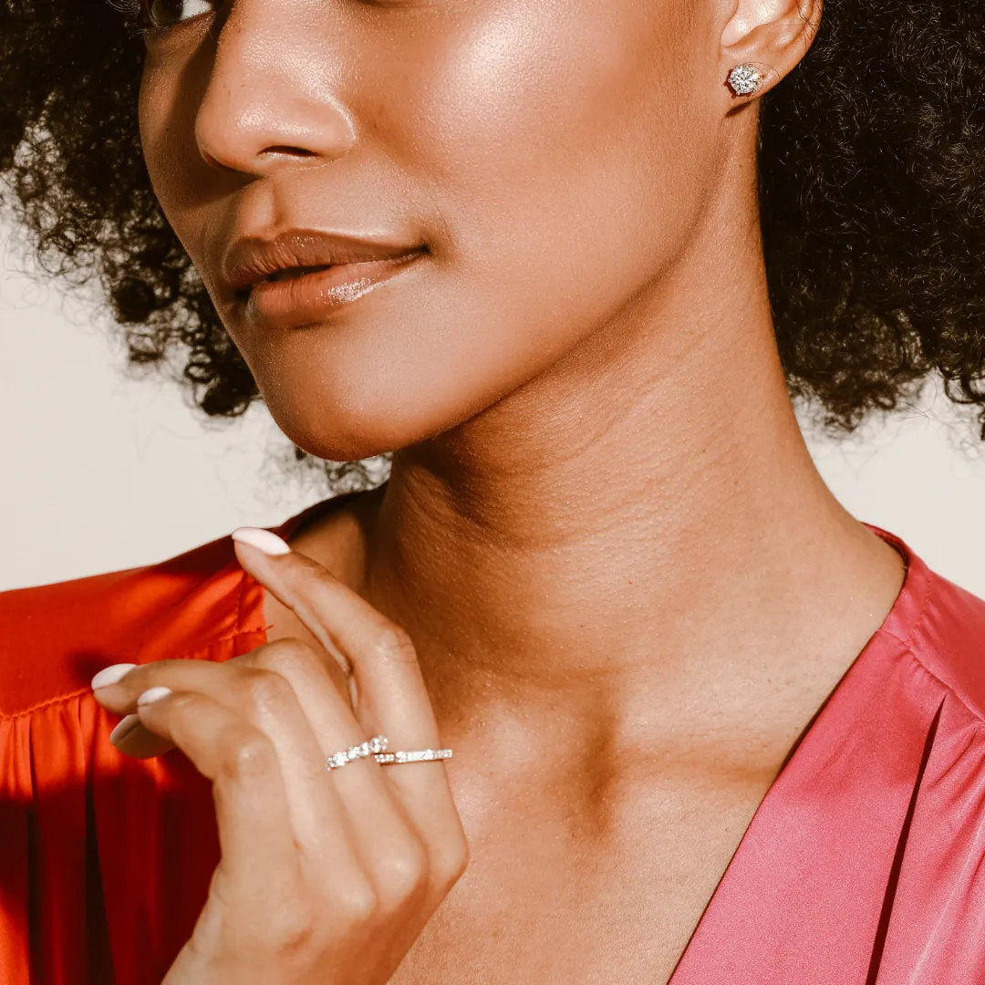 BRIGHT SOLITAIRE EARRING