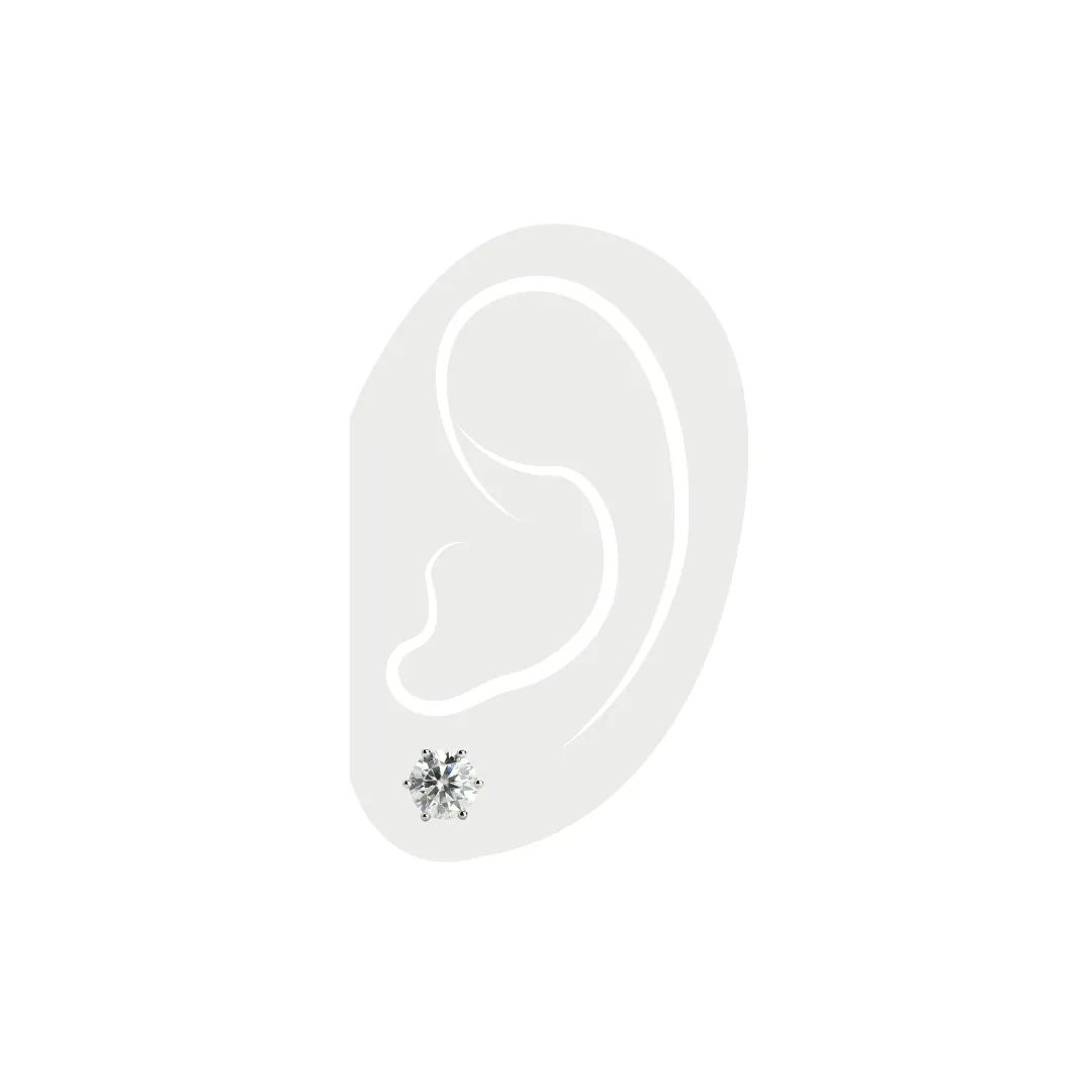 BRIGHT SOLITAIRE EARRING