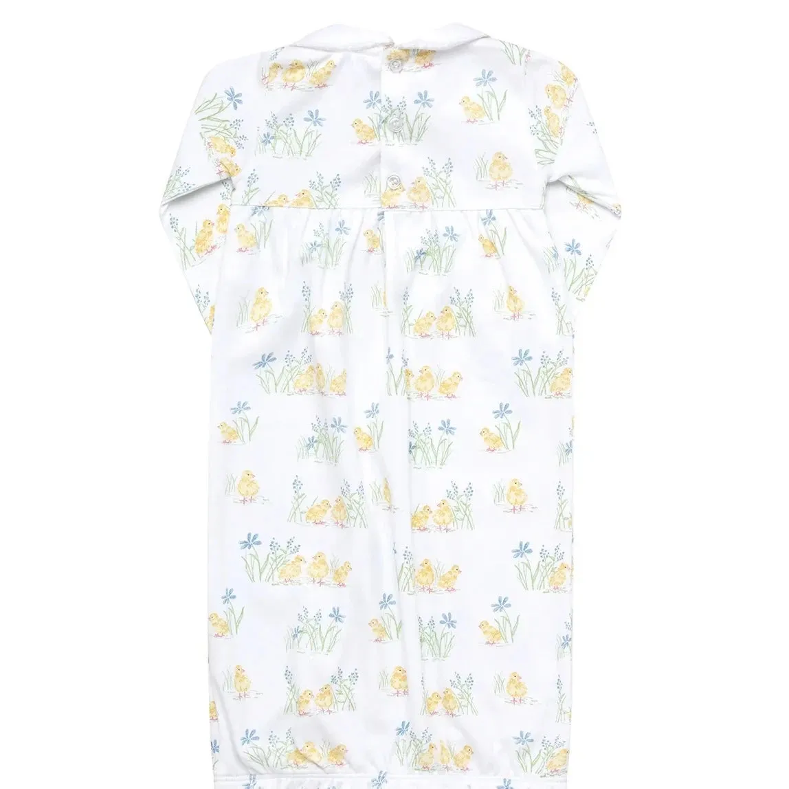 Chicks Print Smocked Gown