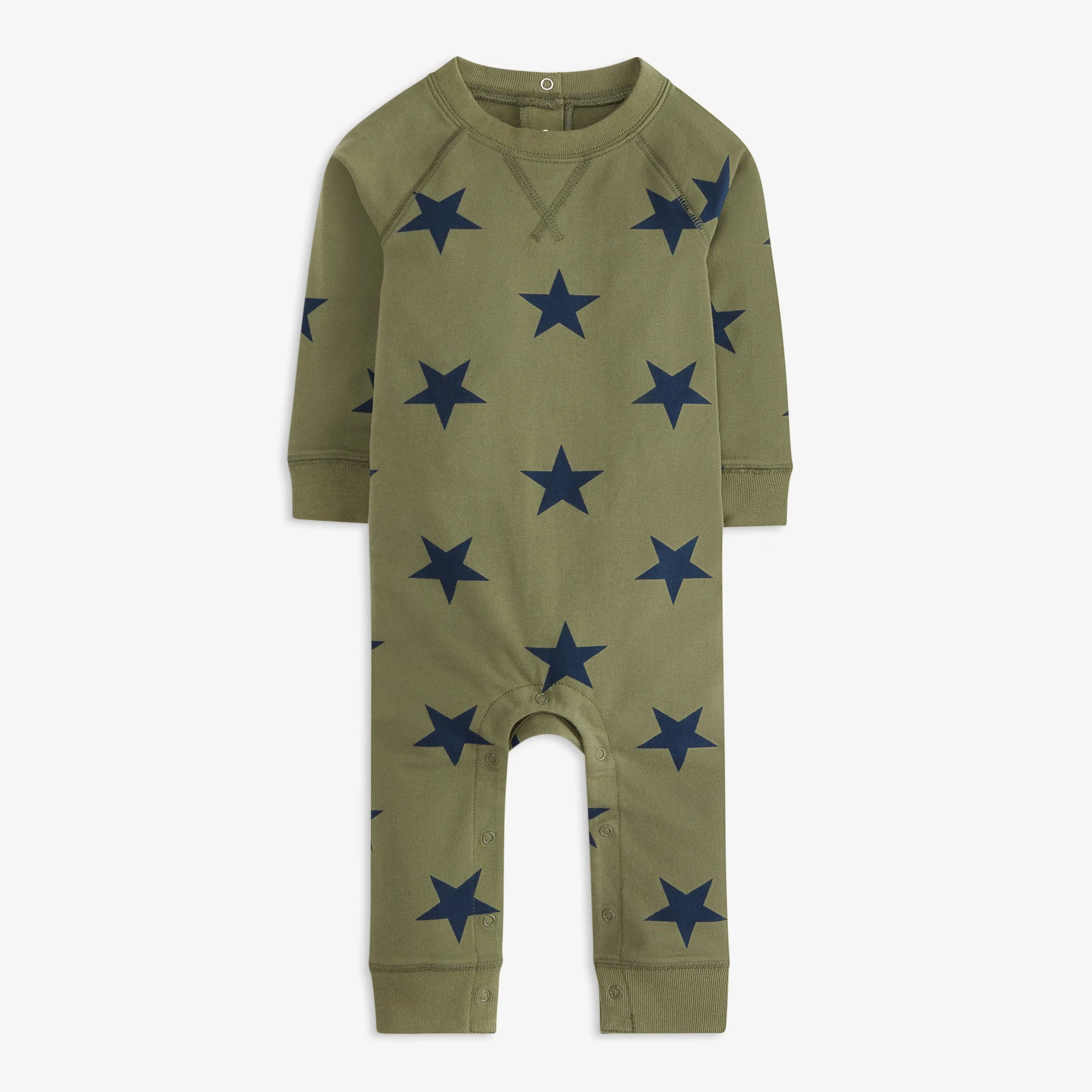 Clearance baby sweatshirt romper in bold star