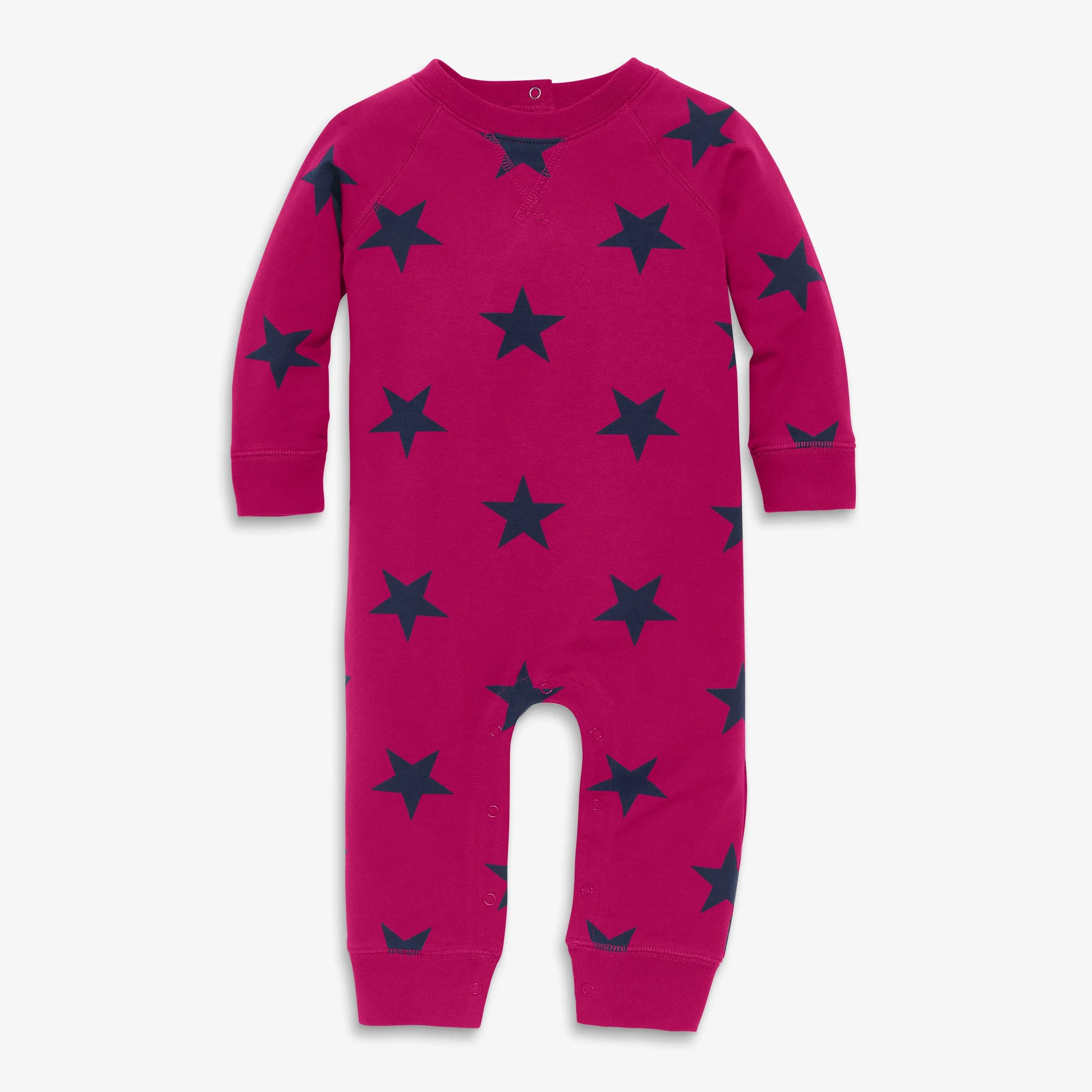 Clearance baby sweatshirt romper in bold star