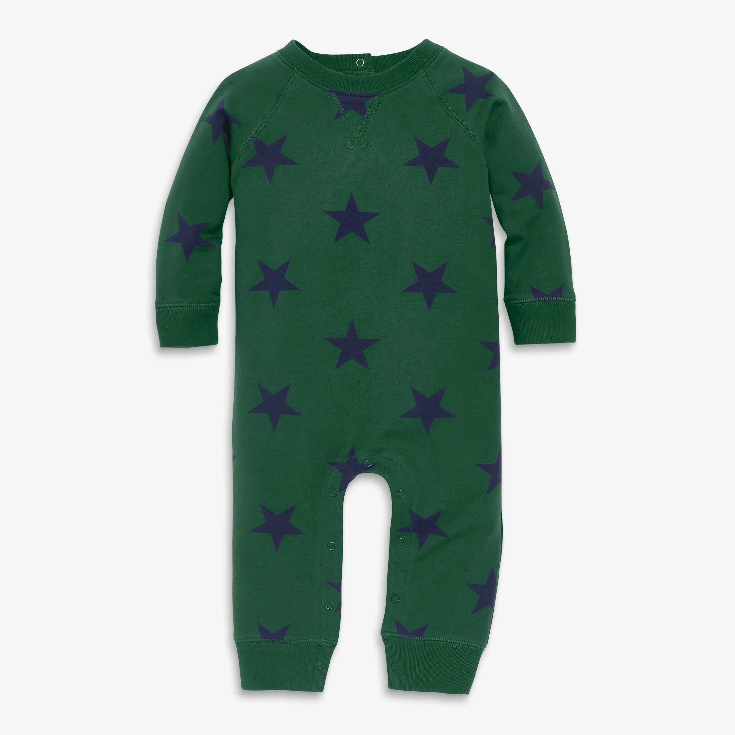Clearance baby sweatshirt romper in bold star