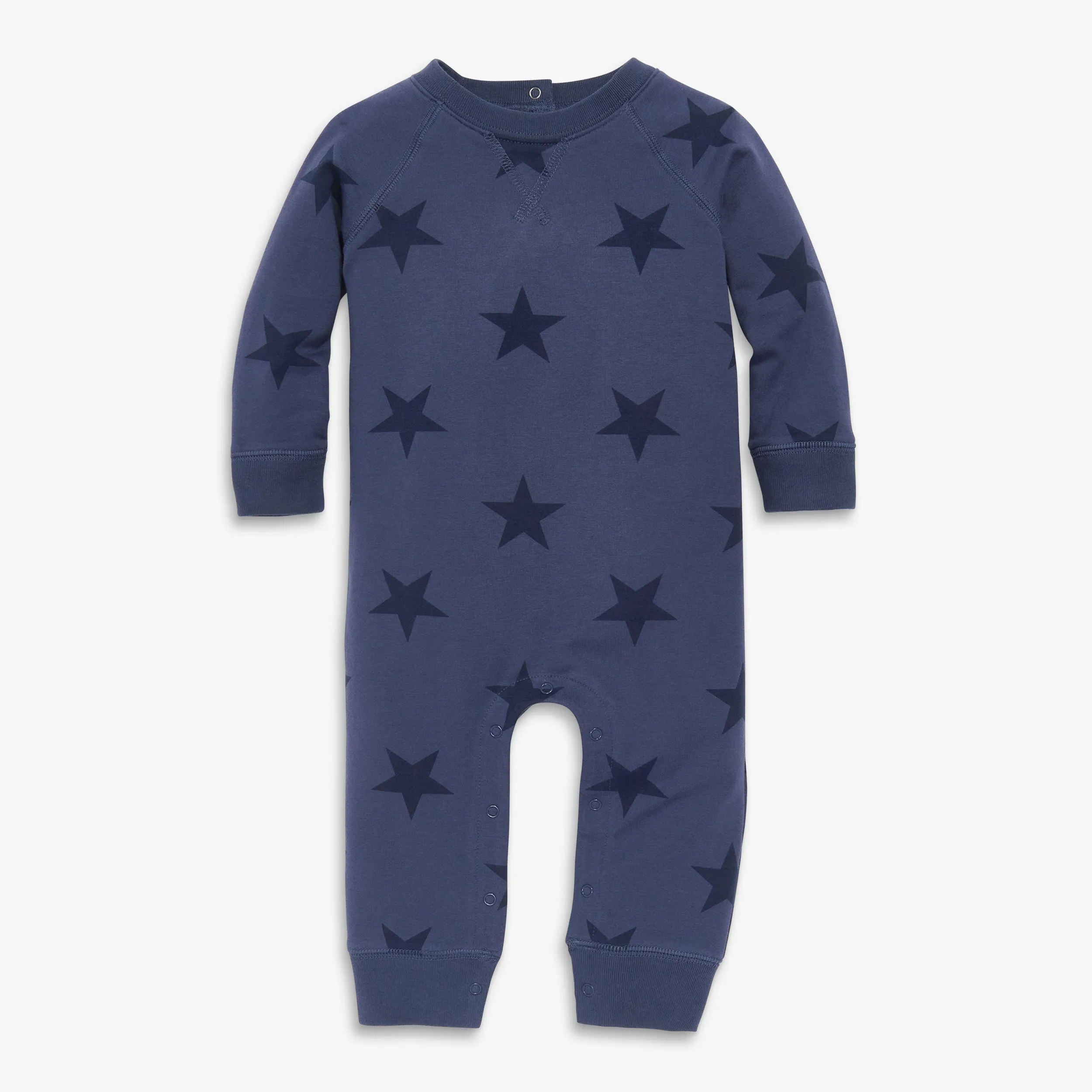 Clearance baby sweatshirt romper in bold star