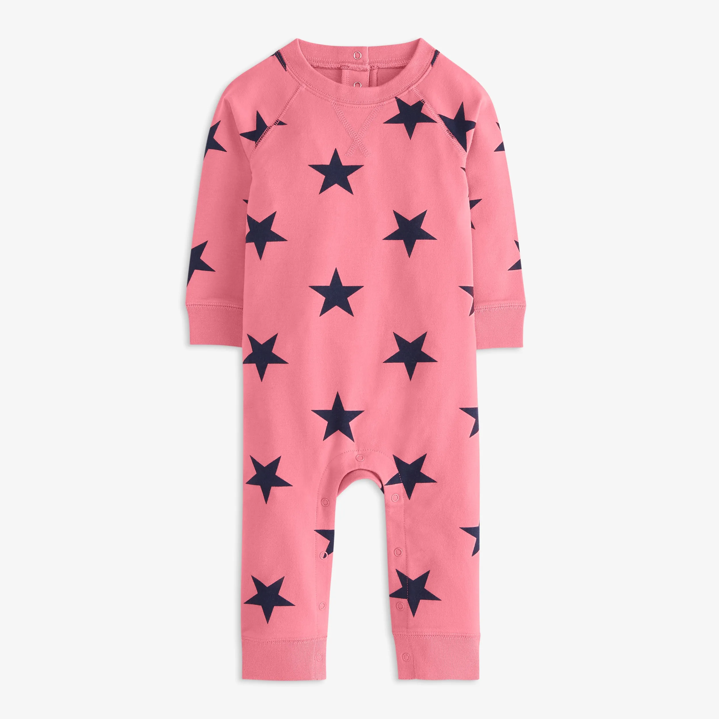 Clearance baby sweatshirt romper in bold star