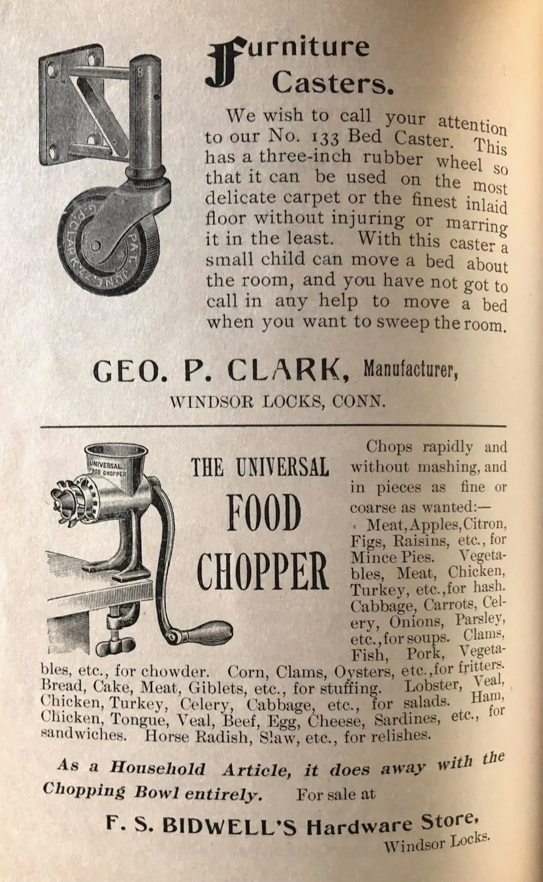 (Connecticut) Ladies' Aid Society of the Congregational Church. Windsor Locks Cook Book