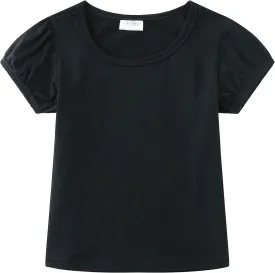 CREATOR Toddler Baby Girl Ruffle Sleeve Shirt Basic Plain Cotton T-Shirts Tops Tee Clothes