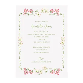 Dogwood Border Holiday & Special Occasion Invitation