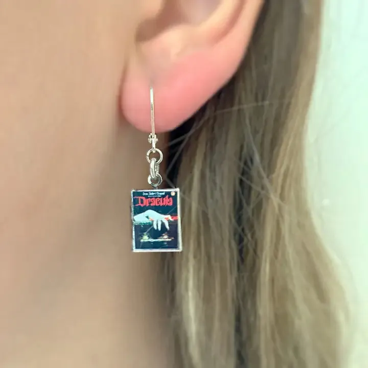 Dracula Book Locket Earrings by Marshall and Rose