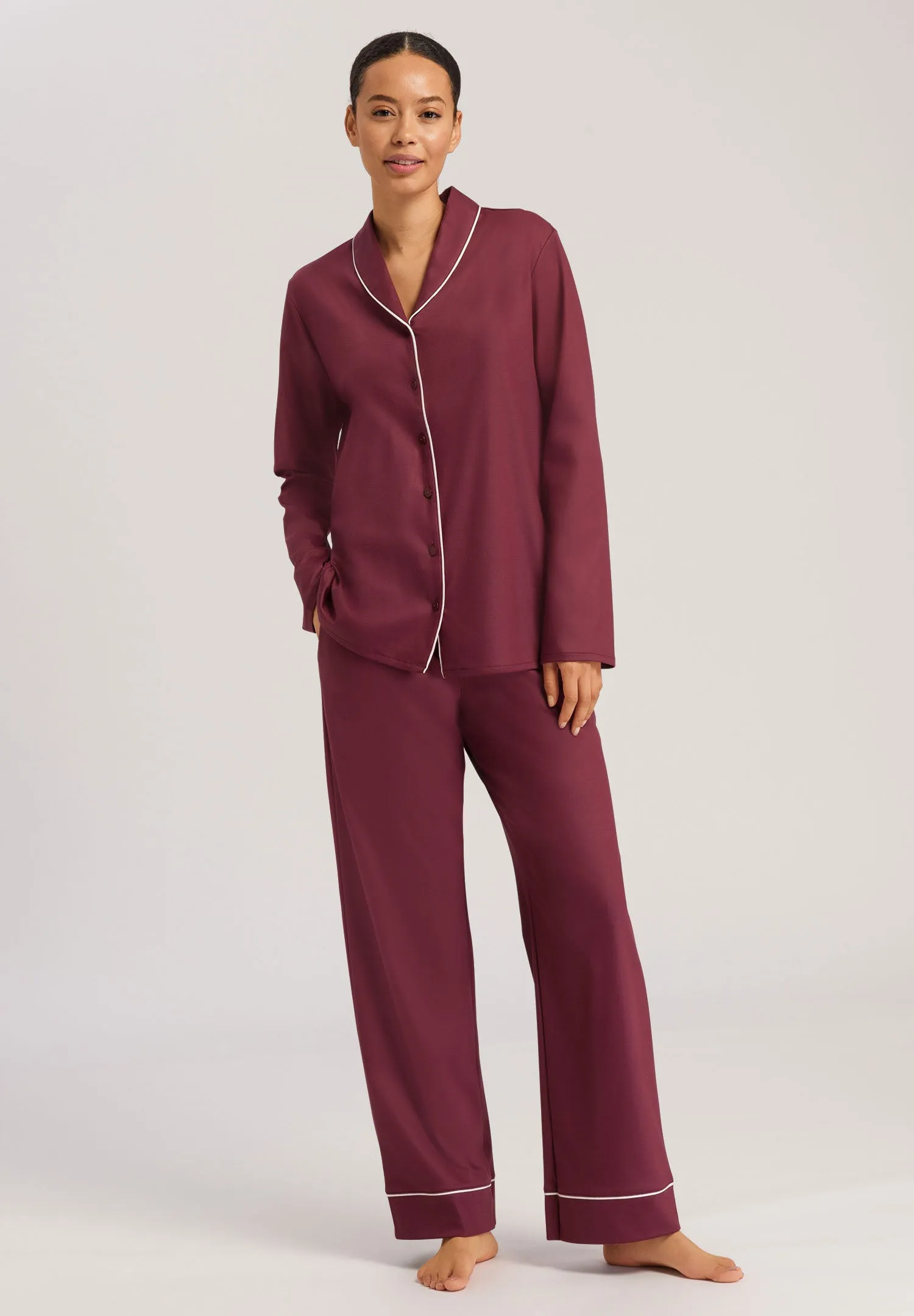 Eleni Shawl Collar Shirt | Ruby Wine 74985-2423